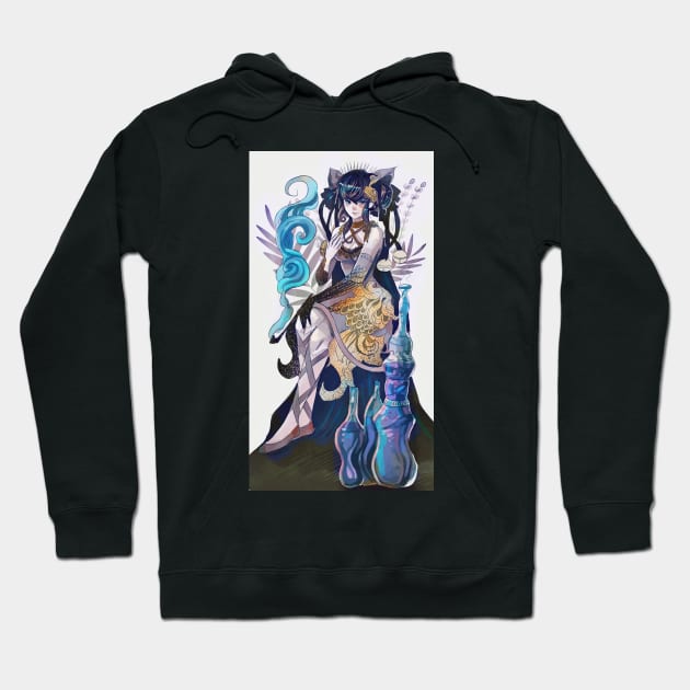 Shisha  girl  manga style fantasy cute kawaii anime Hoodie by meisanmui